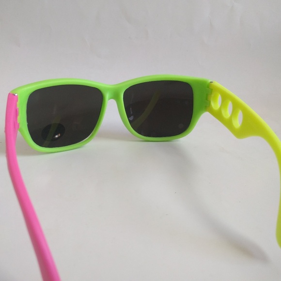 Vintage Rubber Neon 3 holes frame sunglasses - Picture 3 of 3